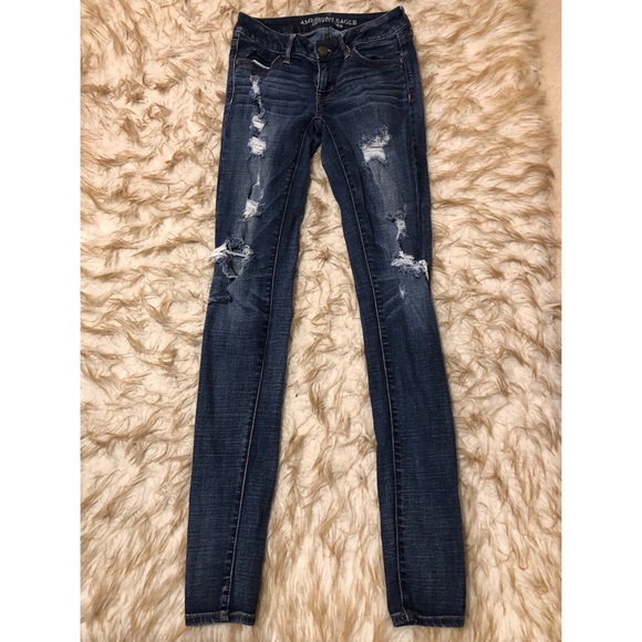 Distressed American Eagle Jeggings - Picture 1 of 4